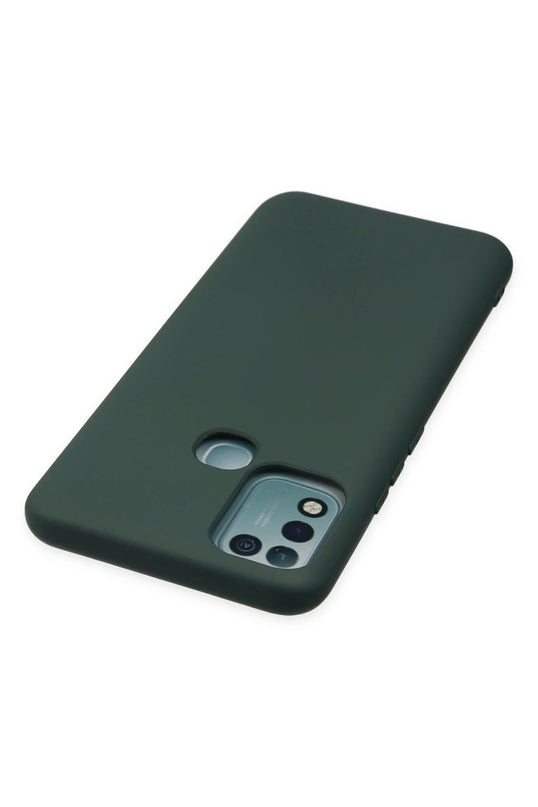 Infinix Hot 10 Play Nano içi Kadife Silikon Kılıf - Koyu Yeşil 5