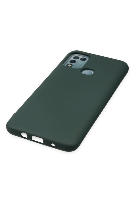 Infinix Hot 10 Play Nano içi Kadife Silikon Kılıf - Koyu Yeşil 4