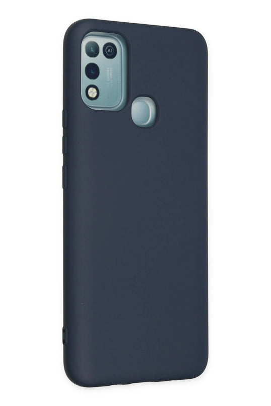 Infinix Hot 10 Play Nano içi Kadife Silikon Kılıf - Lacivert 2