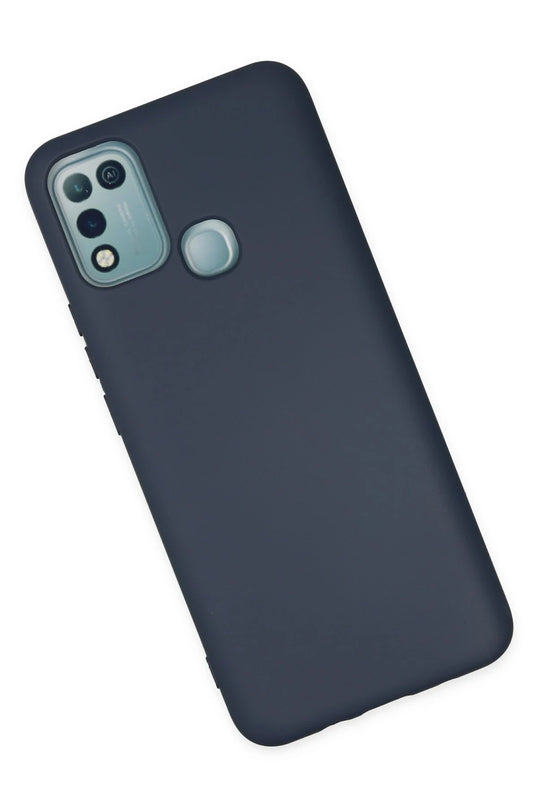 Infinix Hot 10 Play Nano içi Kadife Silikon Kılıf - Lacivert 3