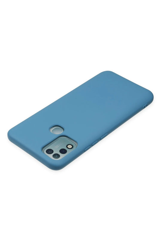 Infinix Hot 10 Play Nano içi Kadife Silikon Kılıf - Mavi 5