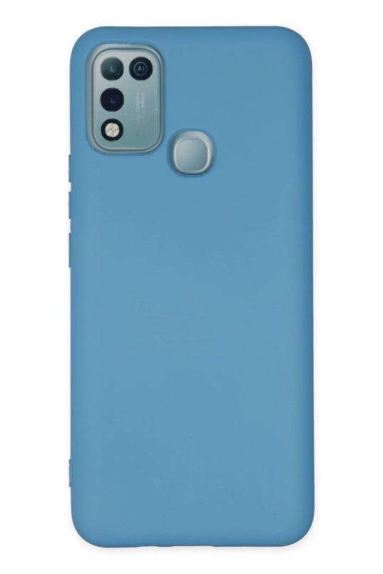 Infinix Hot 10 Play Nano içi Kadife Silikon Kılıf - Mavi