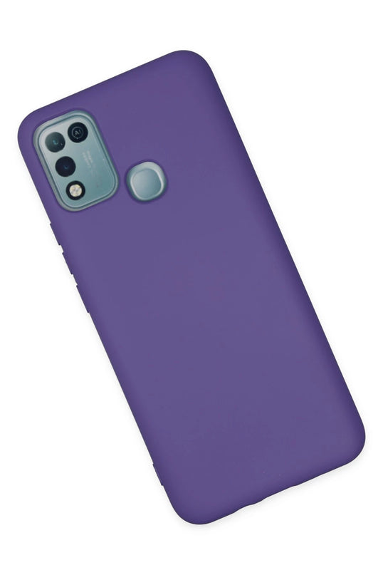 Infinix Hot 10 Play Nano içi Kadife Silikon Kılıf - Mor 3