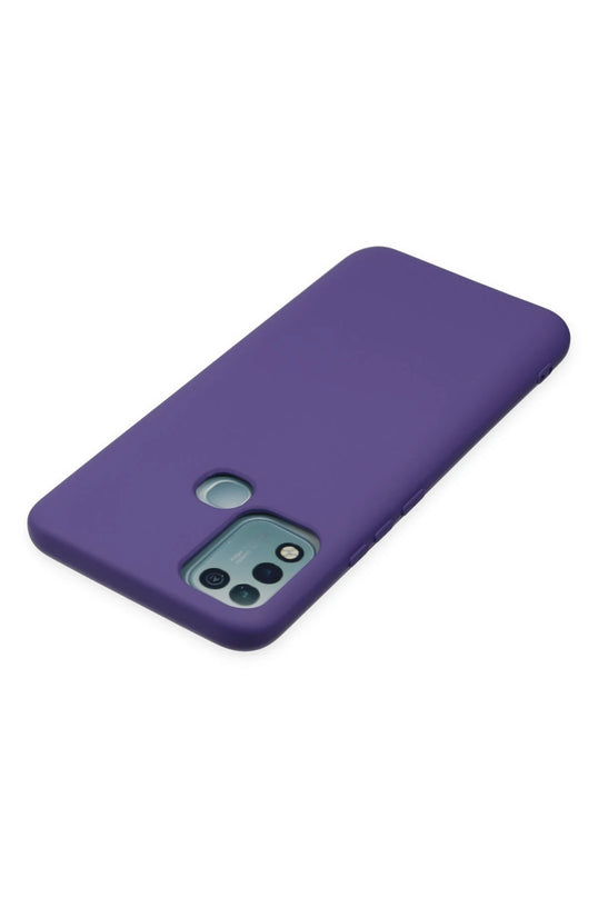 Infinix Hot 10 Play Nano içi Kadife Silikon Kılıf - Mor 5