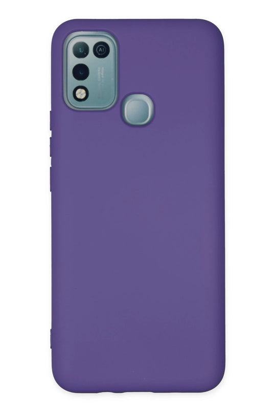 Infinix Hot 10 Play Nano içi Kadife Silikon Kılıf - Mor