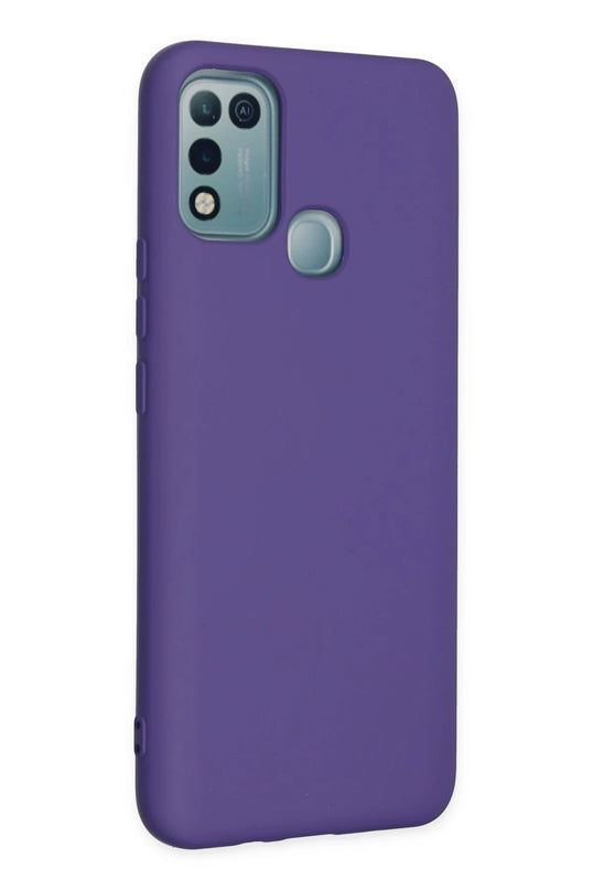 Infinix Hot 10 Play Nano içi Kadife Silikon Kılıf - Mor 2
