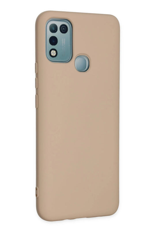 Infinix Hot 10 Play Nano içi Kadife Silikon Kılıf - Pudra 2