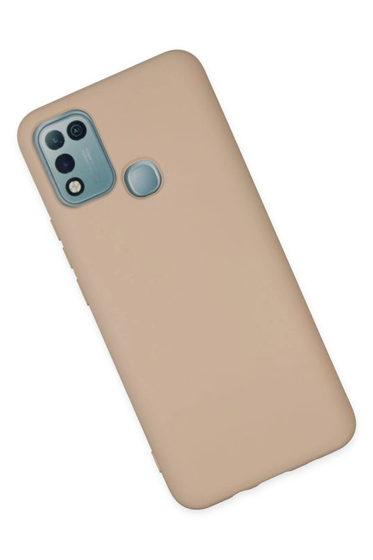Infinix Hot 10 Play Nano içi Kadife Silikon Kılıf - Pudra 3