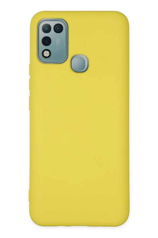 Infinix Hot 10 Play Nano içi Kadife Silikon Kılıf - Sarı