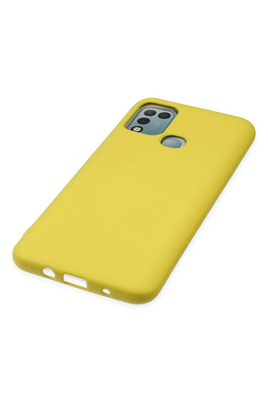 Infinix Hot 10 Play Nano içi Kadife Silikon Kılıf - Sarı 4