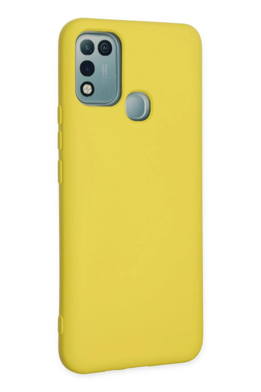 Infinix Hot 10 Play Nano içi Kadife Silikon Kılıf - Sarı 2