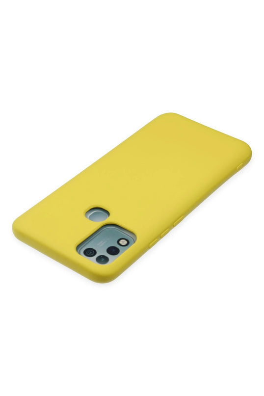 Infinix Hot 10 Play Nano içi Kadife Silikon Kılıf - Sarı 5