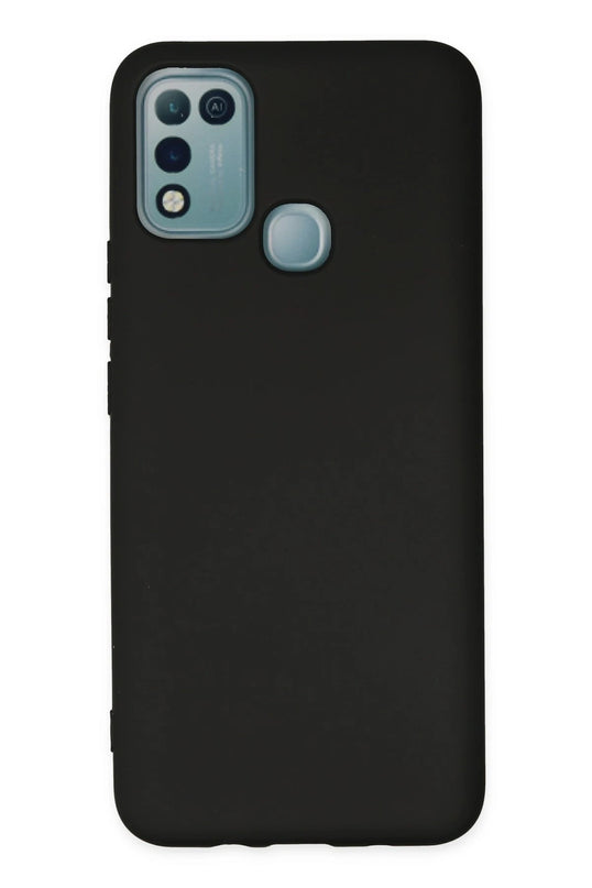 Infinix Hot 10 Play Nano içi Kadife Silikon Kılıf - Siyah