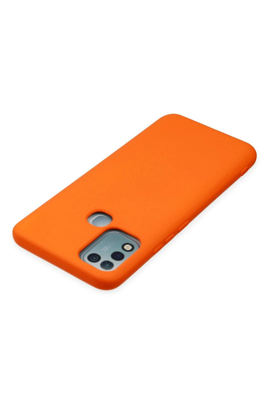 Infinix Hot 10 Play Nano içi Kadife Silikon Kılıf - Turuncu 4