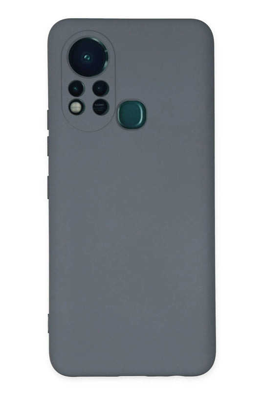 Infinix Hot 11s Nano içi Kadife Silikon Kılıf - Gri