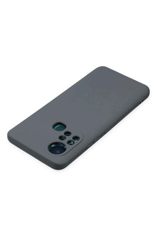 Infinix Hot 11s Nano içi Kadife Silikon Kılıf - Gri 5