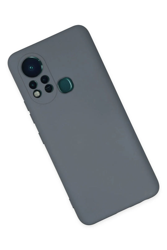 Infinix Hot 11s Nano içi Kadife Silikon Kılıf - Gri 3