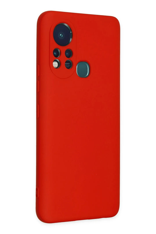 Infinix Hot 11s Nano içi Kadife Silikon Kılıf - Kırmızı 2