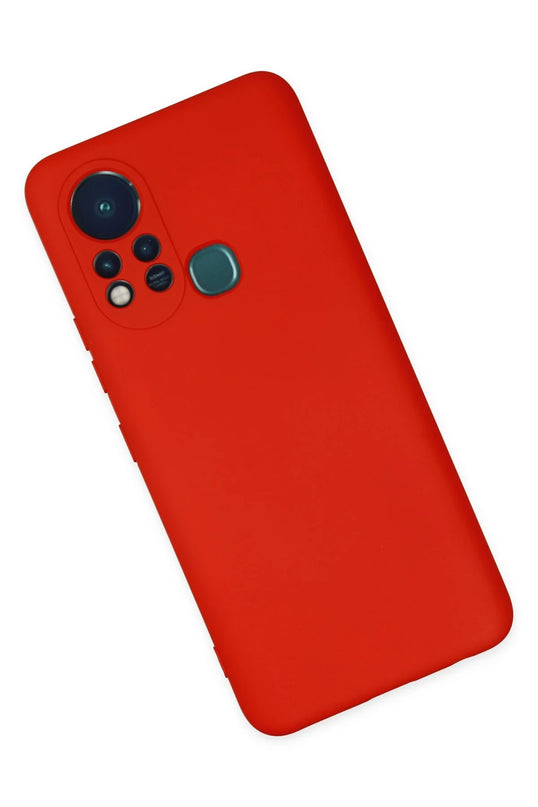 Infinix Hot 11s Nano içi Kadife Silikon Kılıf - Kırmızı 3