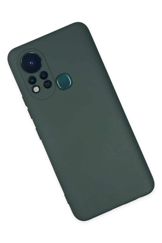 Infinix Hot 11s Nano içi Kadife Silikon Kılıf - Koyu Yeşil 2