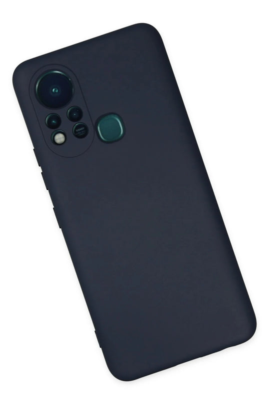 Infinix Hot 11s Nano içi Kadife Silikon Kılıf - Lacivert 2