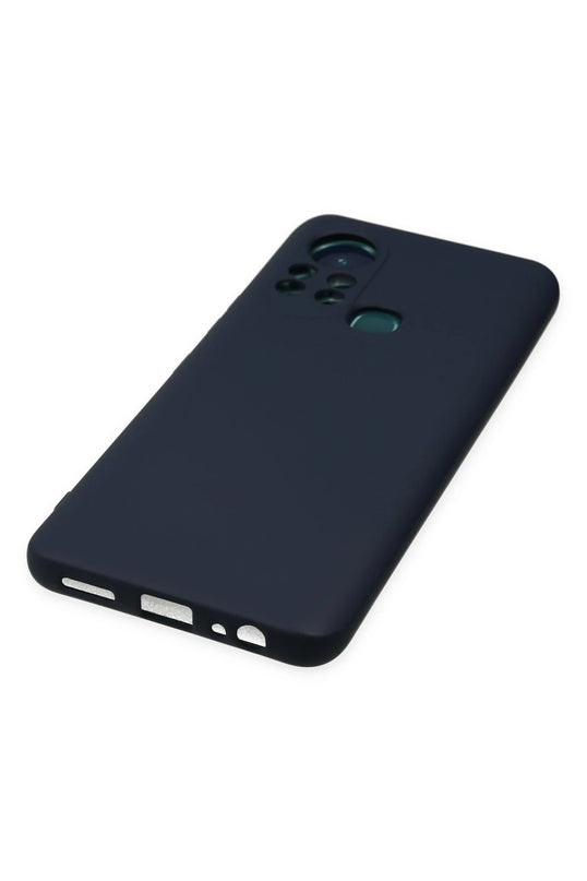 Infinix Hot 11s Nano içi Kadife Silikon Kılıf - Lacivert 4