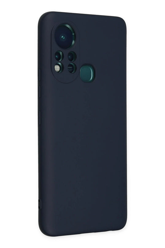 Infinix Hot 11s Nano içi Kadife Silikon Kılıf - Lacivert