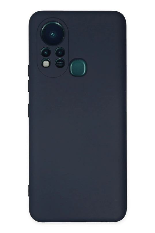 Infinix Hot 11s Nano içi Kadife Silikon Kılıf - Lacivert 3