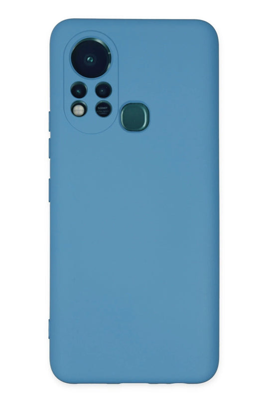 Infinix Hot 11s Nano içi Kadife Silikon Kılıf - Mavi