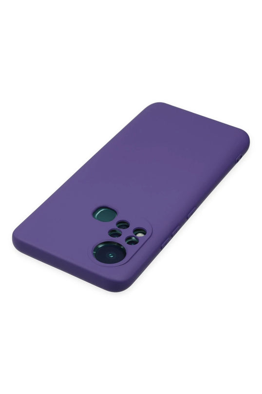 Infinix Hot 11s Nano içi Kadife Silikon Kılıf - Mor 5