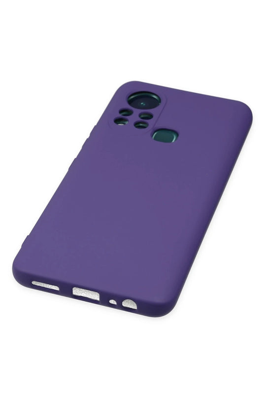 Infinix Hot 11s Nano içi Kadife Silikon Kılıf - Mor 4