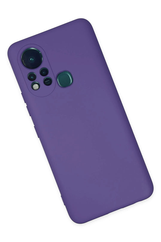 Infinix Hot 11s Nano içi Kadife Silikon Kılıf - Mor 3
