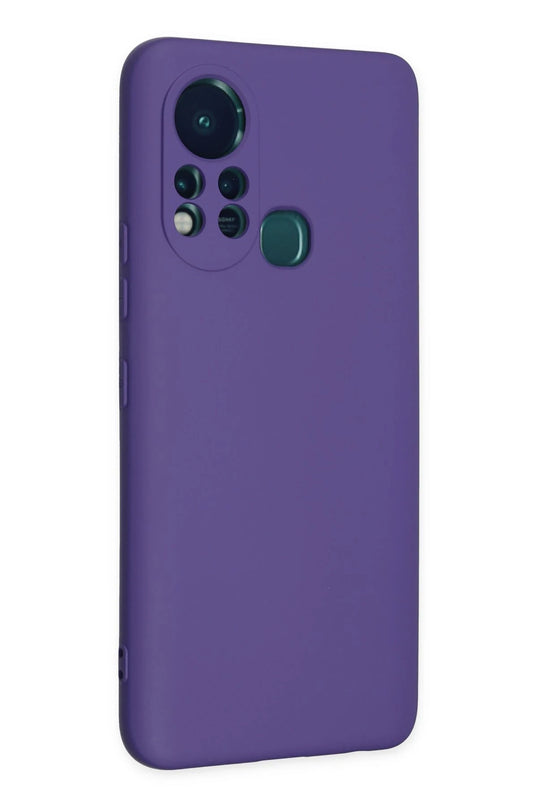 Infinix Hot 11s Nano içi Kadife Silikon Kılıf - Mor 2