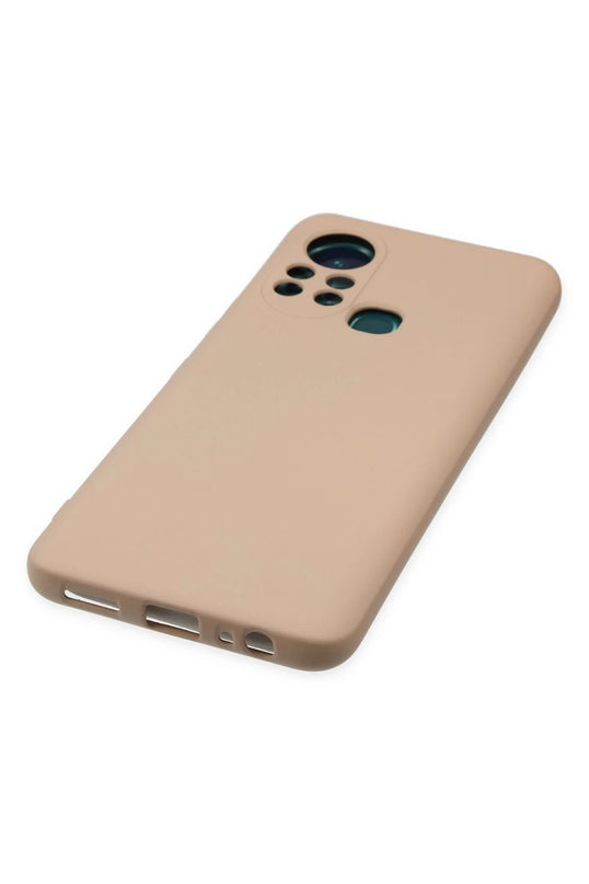 Infinix Hot 11s Nano içi Kadife Silikon Kılıf - Pudra 4
