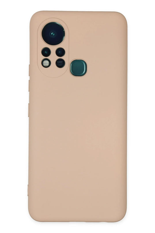 Infinix Hot 11s Nano içi Kadife Silikon Kılıf - Pudra