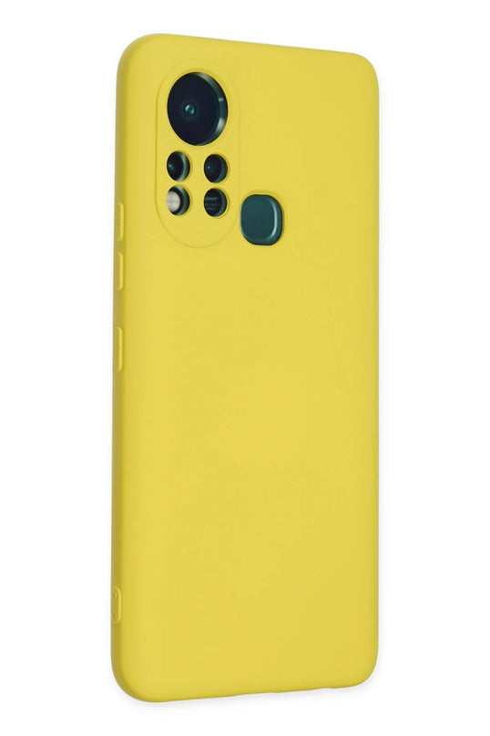 Infinix Hot 11s Nano içi Kadife Silikon Kılıf - Sarı 2