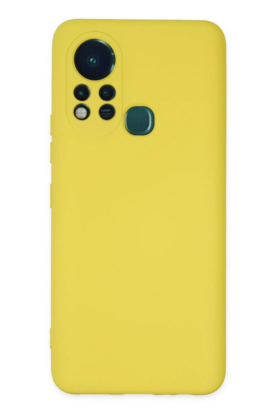 Infinix Hot 11s Nano içi Kadife Silikon Kılıf - Sarı