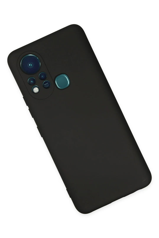 Infinix Hot 11s Nano içi Kadife Silikon Kılıf - Siyah 3