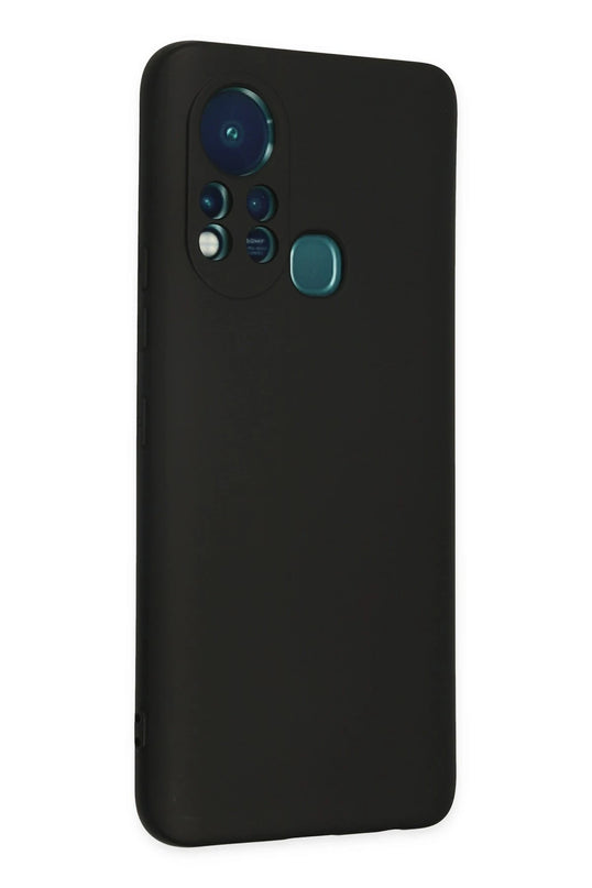 Infinix Hot 11s Nano içi Kadife Silikon Kılıf - Siyah 2