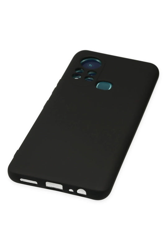Infinix Hot 11s Nano içi Kadife Silikon Kılıf - Siyah 4