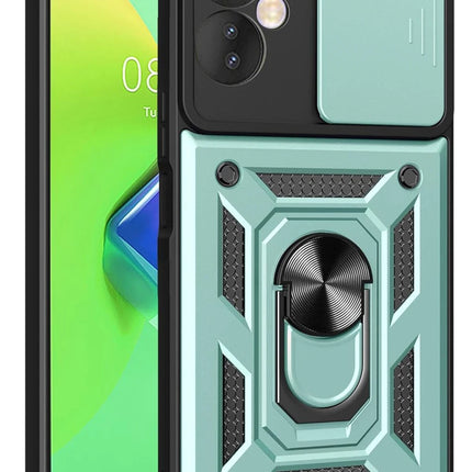 Infinix Hot 30 4G Pars Lens Yüzüklü Silikon Kılıf - Yeşil