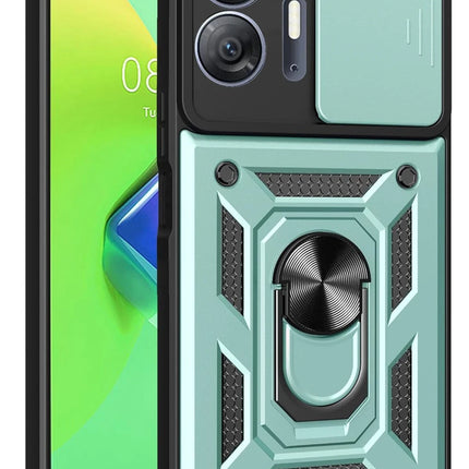 Infinix Hot 30 5G Pars Lens Yüzüklü Silikon Kılıf - Yeşil