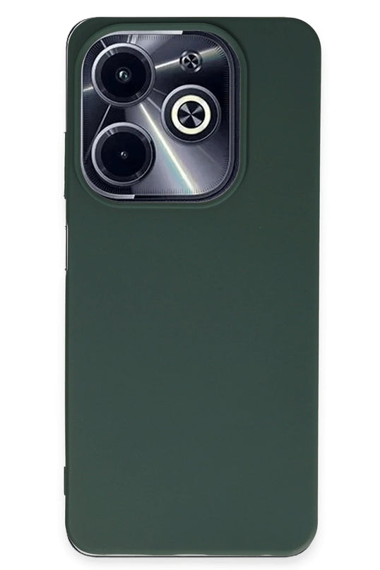 Infinix Hot 40i First Silikon Kılıf - Koyu Yeşil