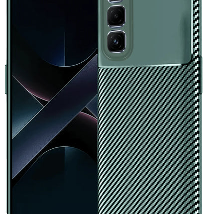 Infinix Hot 50 4G Auto Focus Karbon Kapak Kılıf - Koyu Yeşil