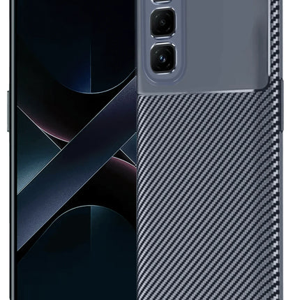 Infinix Hot 50 4G Auto Focus Karbon Kapak Kılıf - Lacivert