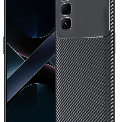 Infinix Hot 50 4G Auto Focus Karbon Kapak Kılıf - Siyah