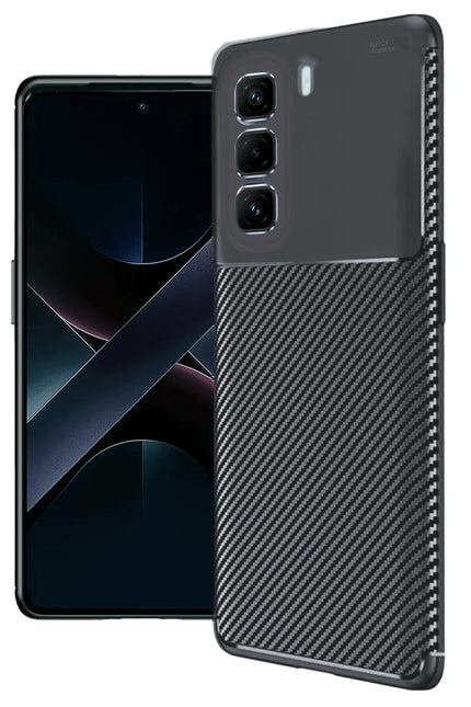 Infinix Hot 50 4G Auto Focus Karbon Kapak Kılıf - Siyah