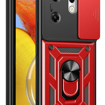 Infinix Zero 30 4G Pars Lens Yüzüklü Silikon Kılıf - Kırmızı