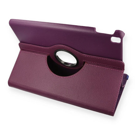 iPad 10.2 (7.nesil) 360 Tablet Deri Kılıf - Mürdüm