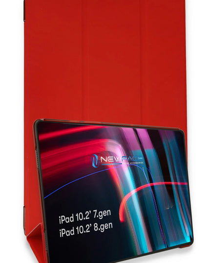 iPad 10.2 (7.nesil) Tablet Smart Kılıf - Kırmızı